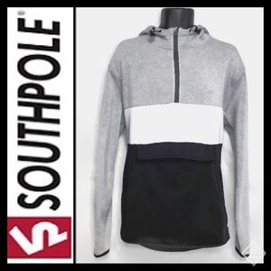 Southpole 1/4 Zip Hoodie Gry/Wht/Blk Sz XXL GUC